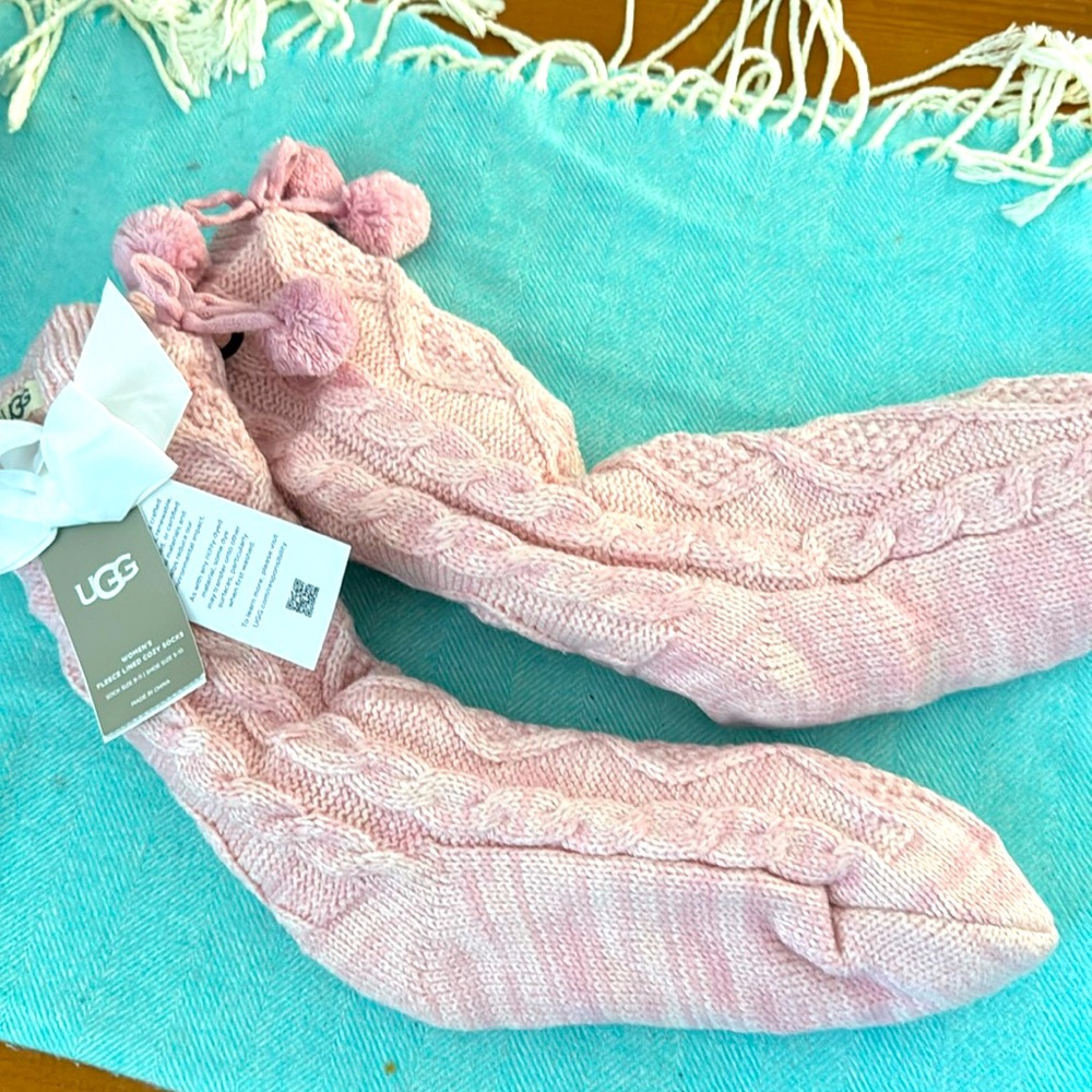 Ugg Fleece lined socks. Never worn. Tags on